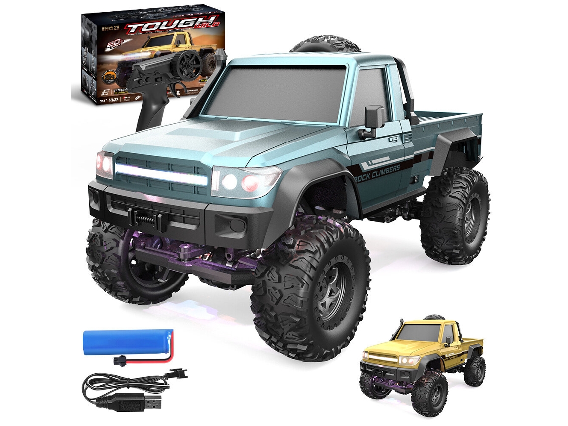 Azulenoze E201 E202 Rtr 1/20 2.4g 4wd Rock Crawler Todoterreno Led Proporcional Puente Recto Ejes Aluminio Diferencial Central Juguetes