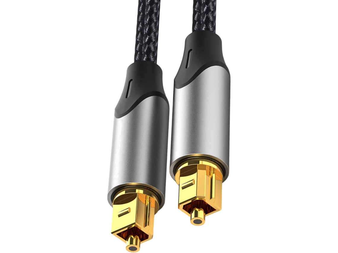 Cable De Fibra Óptica Digital Spdif, 1 M De Conexión De Puerto Redondo, 3,5 Mm, Nailon Trenzado Para Equipos.