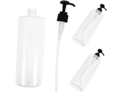 Juego De 6 Botellas Transparentes Con Dosificador Para Loción En Gel Y Botellas Reutilizables.