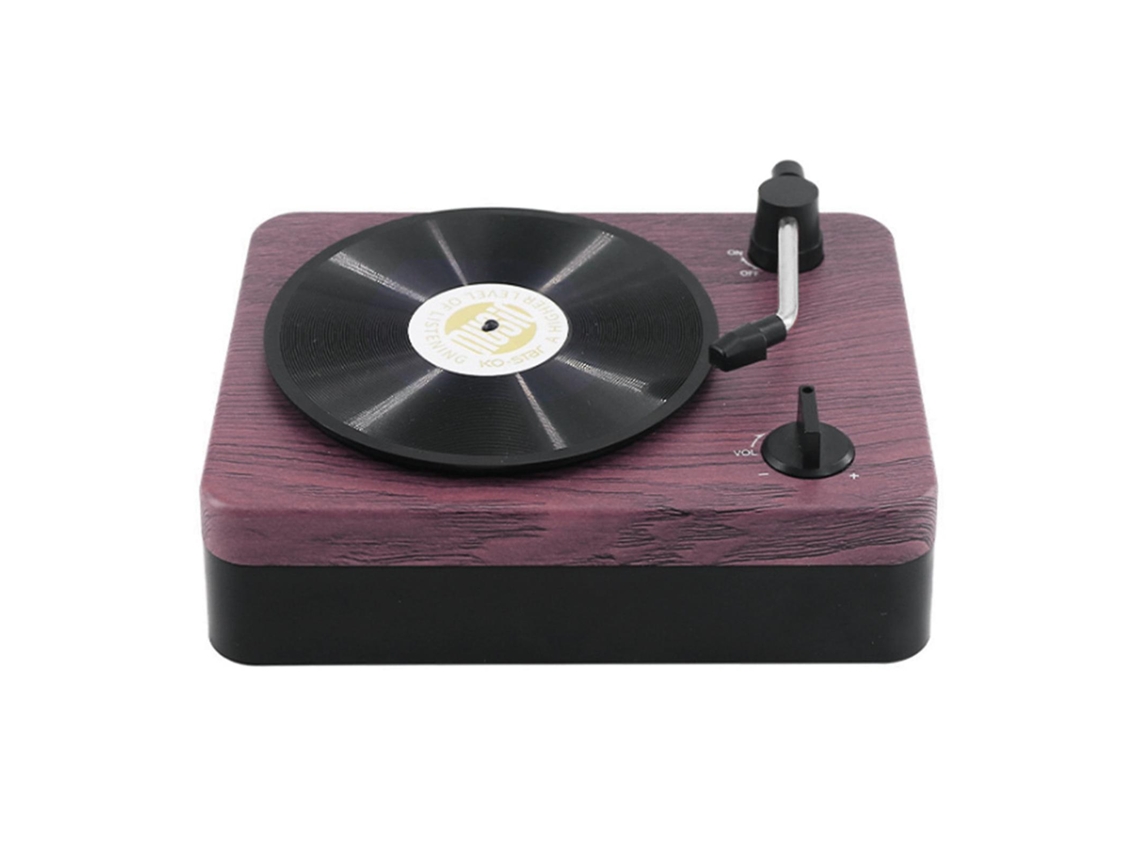 Altavoz inalámbrico portátil compatible con Bluetooth 5,0 con tocadiscos ALLINLESS