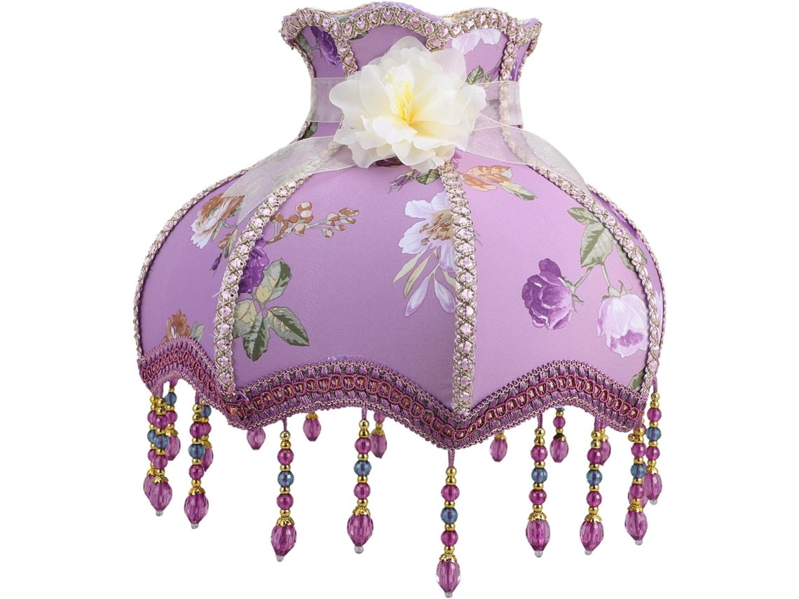 Lámpara De Mesita De Noche De Tela Con Diseño Elegante Y Casquillo E27