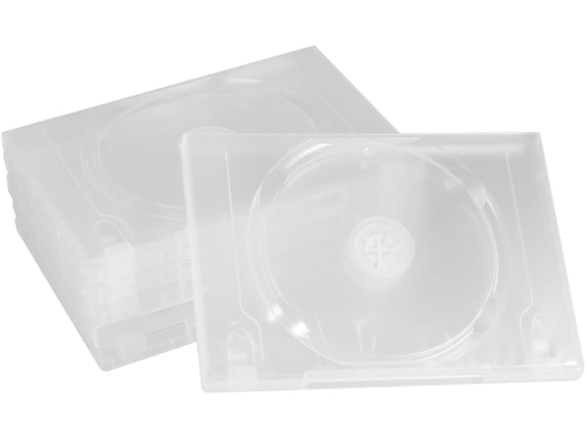 Juego De 6 Cajas Transparentes Para Cd/dvd Con Doble Compartimento, Ideales Para Almacenamiento Portátil.