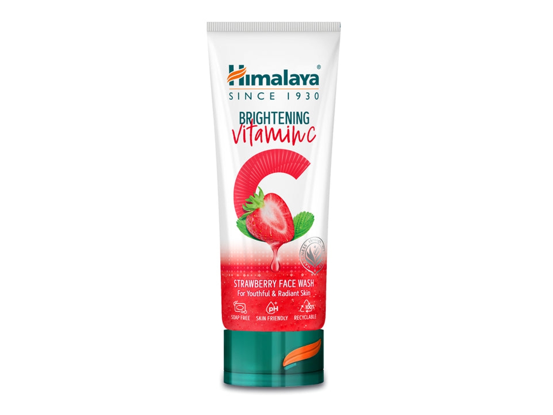 Limpiador facial iluminador con vitamina C y fresa de Himalaya