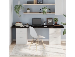 Tablero Mesa | Superficie De Mesa | Tablero De Escritorio Madera Roble Tratada Marrón Oscuro 200x60x(2-4) Cm Wsd14079