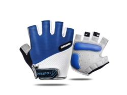 Guantes de ciclismo de medio dedo, antideslizantes y con absorción de impactos, color azul/m Gertiz