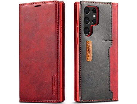Funda Samsung Galaxy S22 Ultra HFS-HOUSE Cartera (Rojo)
