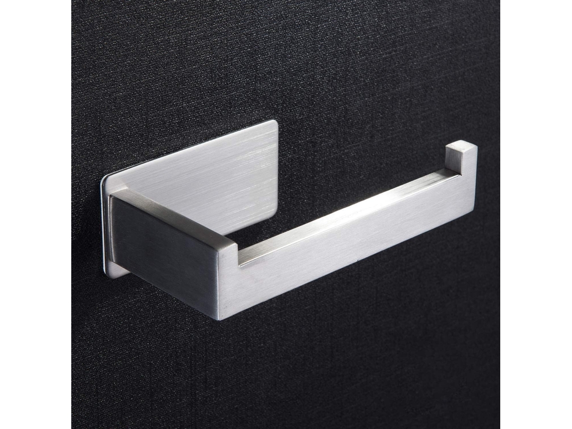 Portarrollos de papel higiénico autoadhesivo de acero inoxidable para baño, sin necesidad de taladrar, Jortmrd