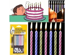 10 Velas Recargables Divertidas Para Fiestas De Cumpleaños Y Navidad, Ideales Para Bromas.