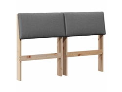 Maison Exclusive - Cabecero Tapizado Gris Oscuro 120 Cm Madera De Pino Macizo