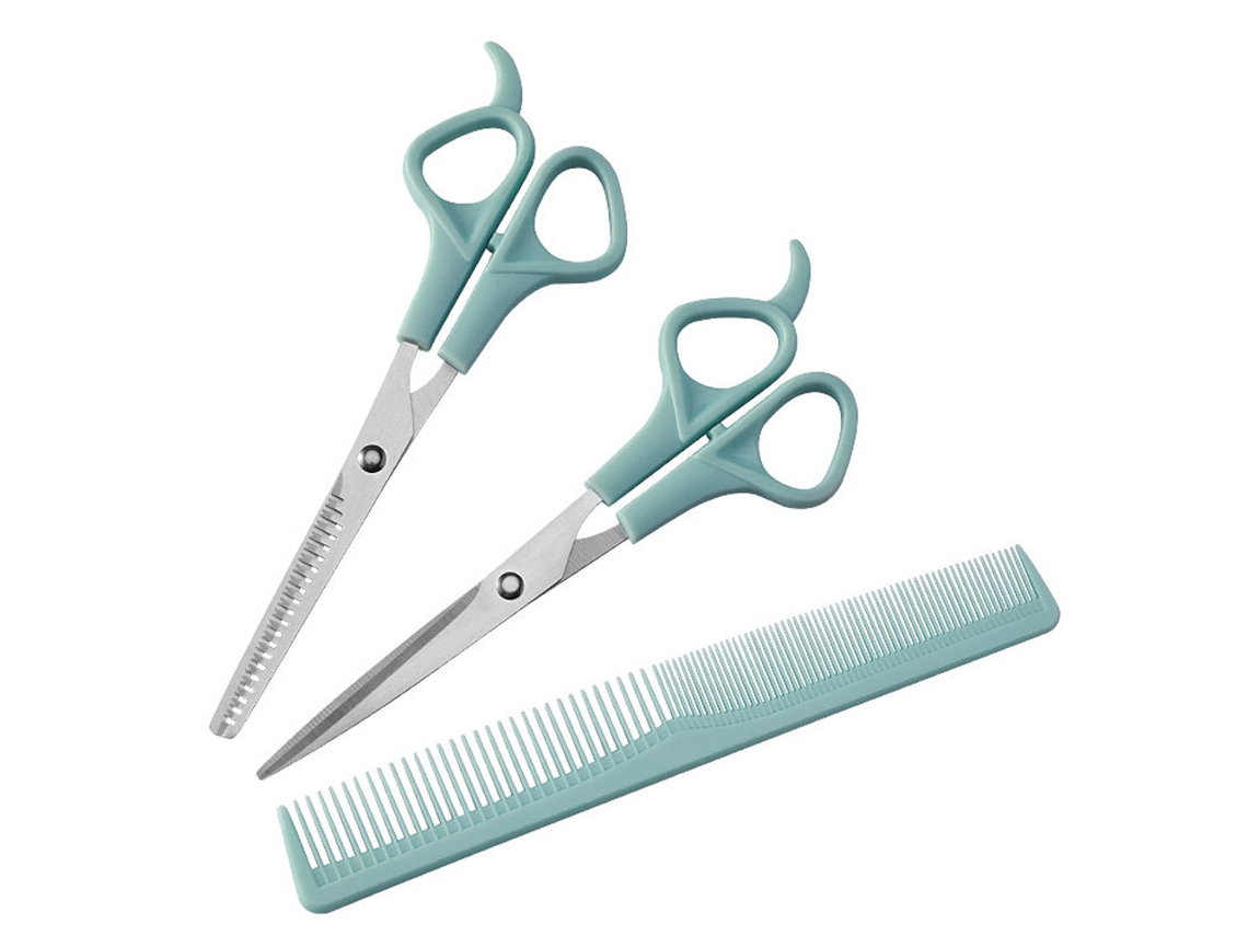 Kit de tijeras de corte de pelo Juego de tijeras de peluquería para hombres y mujeres Kit de corte de salón de mascotas CHRUI