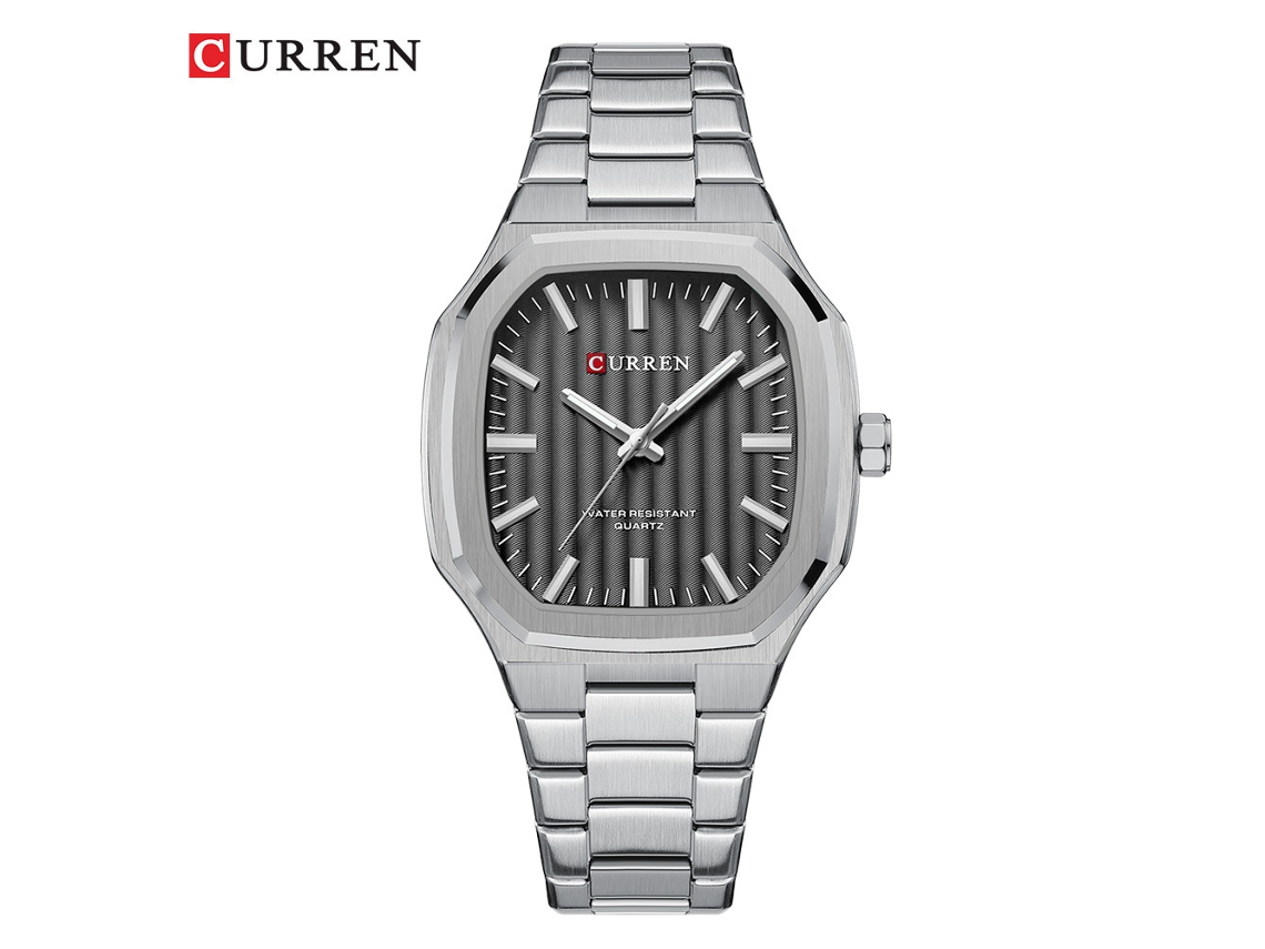 Reloj De Pulsera Rectangular De Acero Con Correa De Acero Para Hombre, Estilo Moderno Y Creativo. Reloj De Pulsera De Cuarzo Para Hombre.