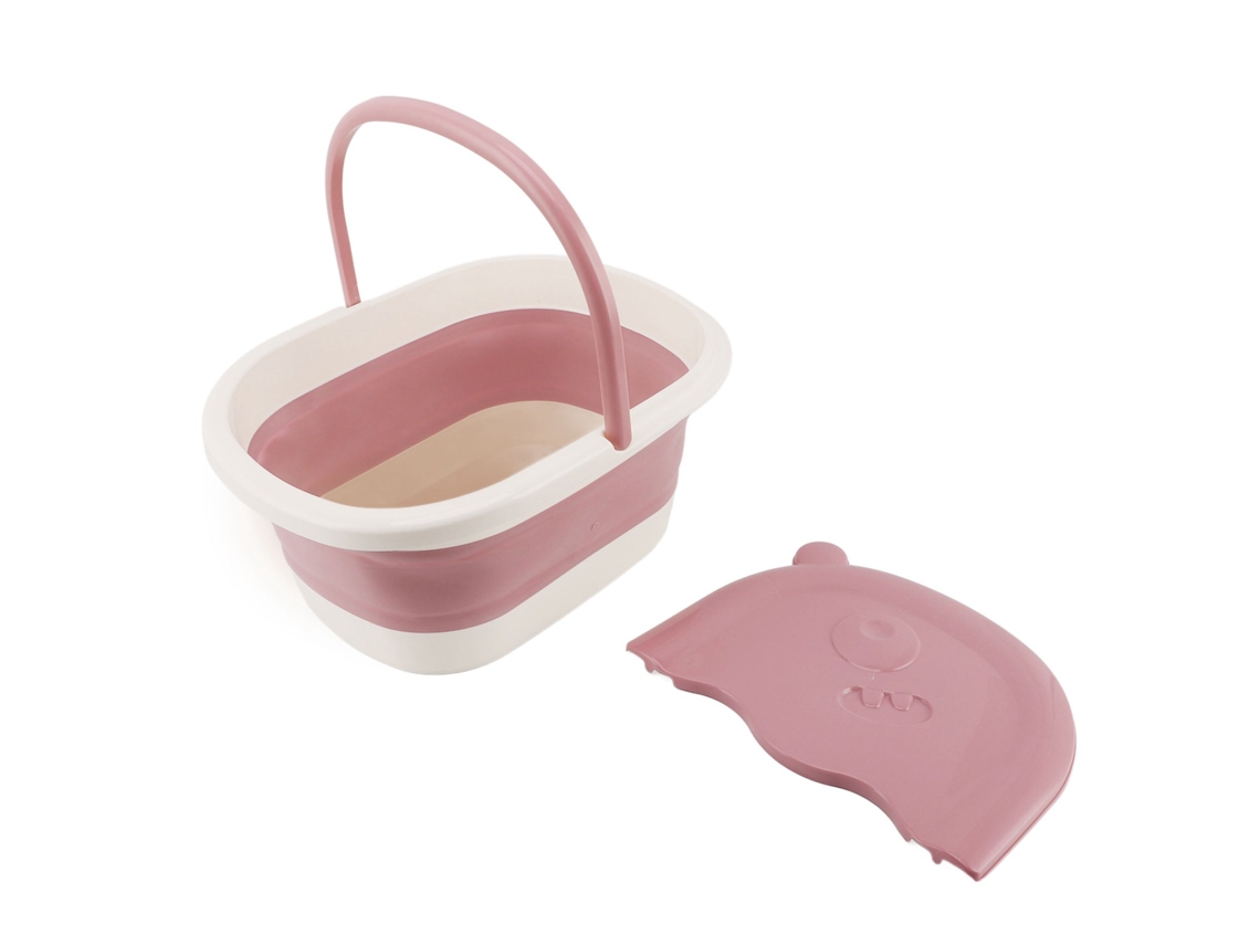 Bandeja de baño plegable para niños y adultos, cubo de remojo compacto y portátil.