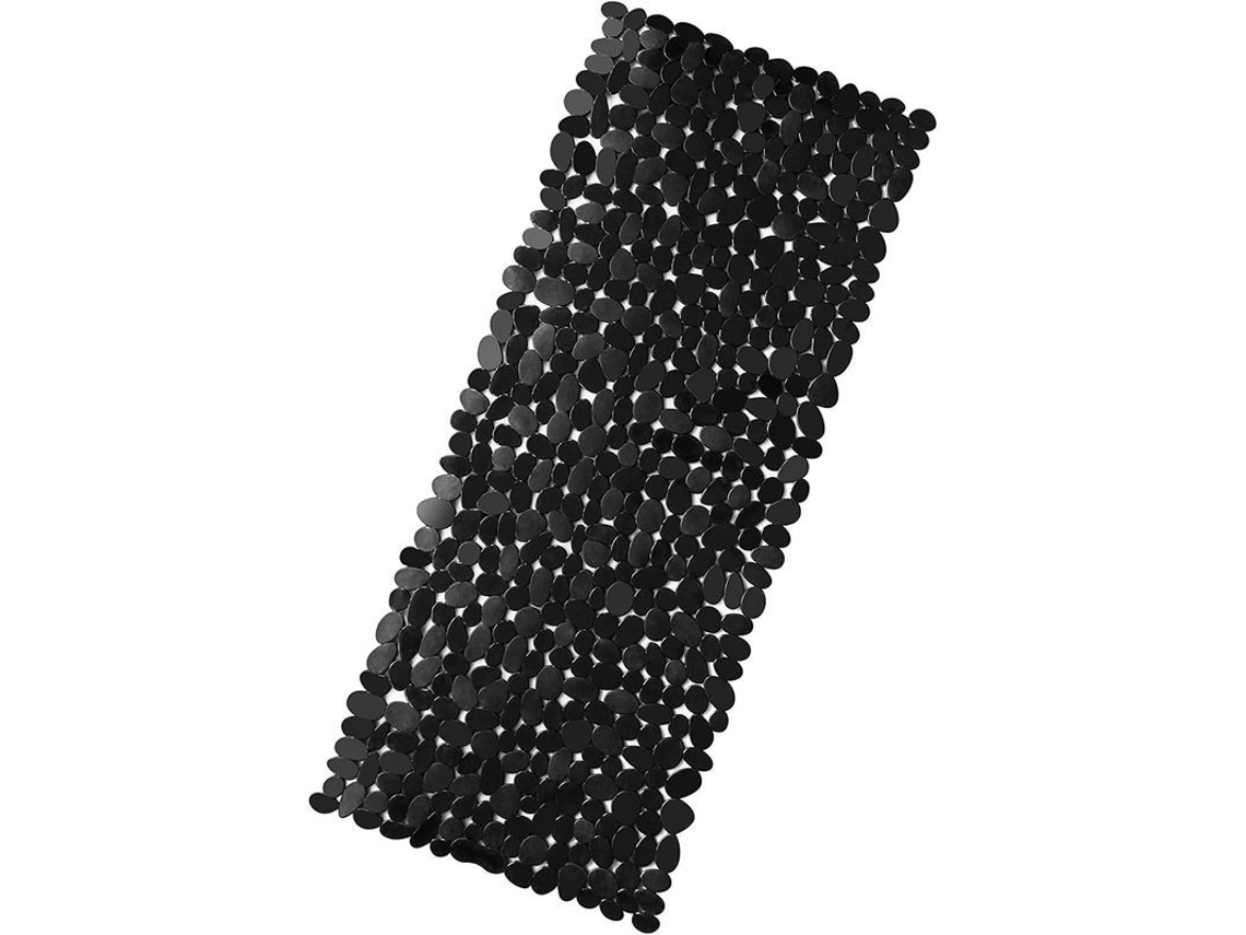 Alfombrilla De Baño Antideslizante Para Niños Con Ventosas, Impermeable, Lavable, 88x40cm, Negra.