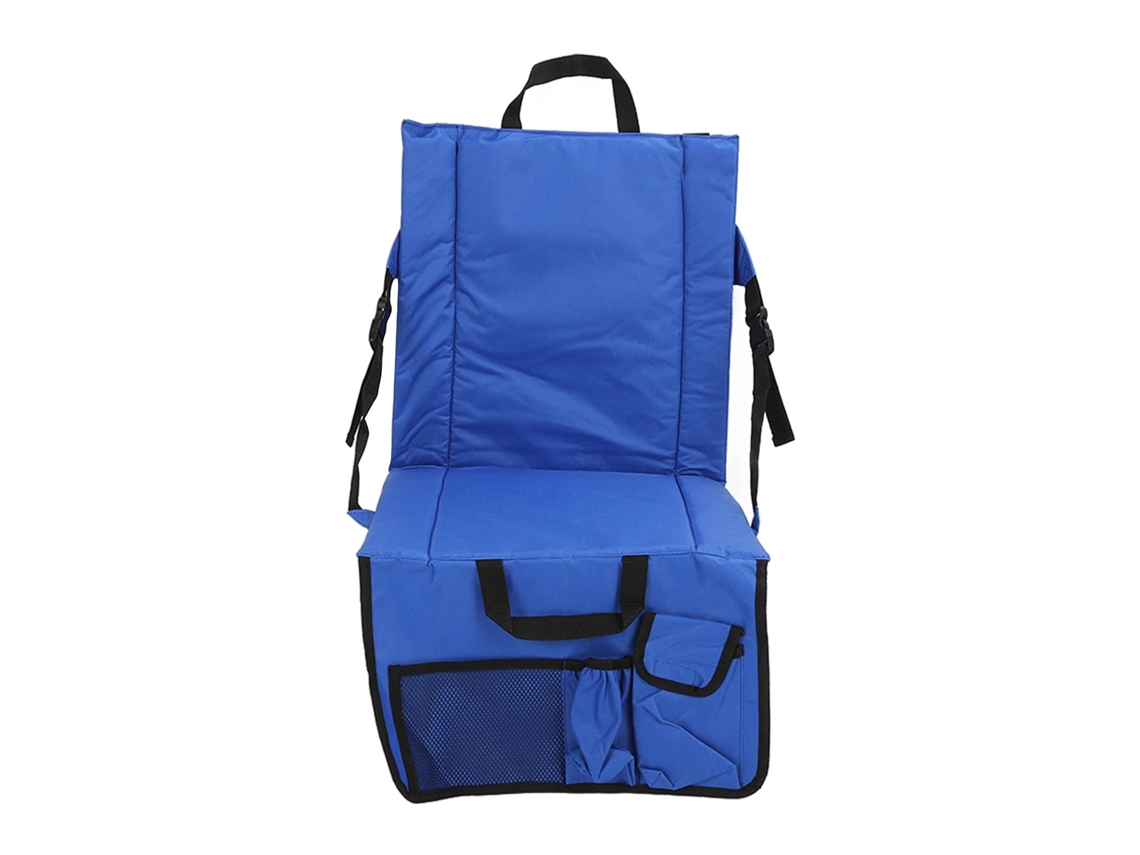 Silla plegable tipo grada para estadio con ángulo ajustable y tela Oxford 600D, cojines portátiles con bolsillo.