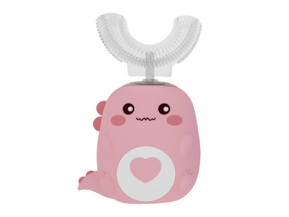 Cepillo de dientes eléctrico infantil GOKOCO con forma de U y diseño de dibujos animados, limpieza de 360 grados, automático, clasificación IPX7.