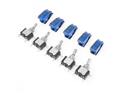 Yncm2026-5 Piezas Conjunto Interruptor De Palanca Led 20a 12v Con Tapa Para Coche Barco Azul