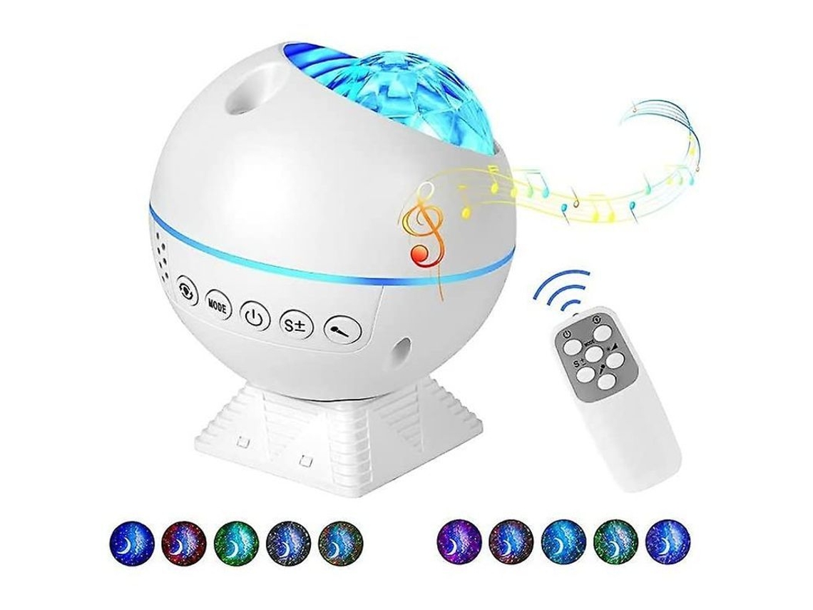 Proyector De Estrellas Led, Luz Nocturna Para Niños, Olas Del Océano Con Proyección De Luna Y Galaxia.