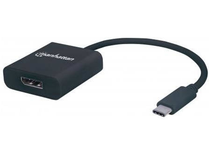 Cable Adaptador MANHATTAN USB-C 3.1 para DisplayPort Negro 0.21m