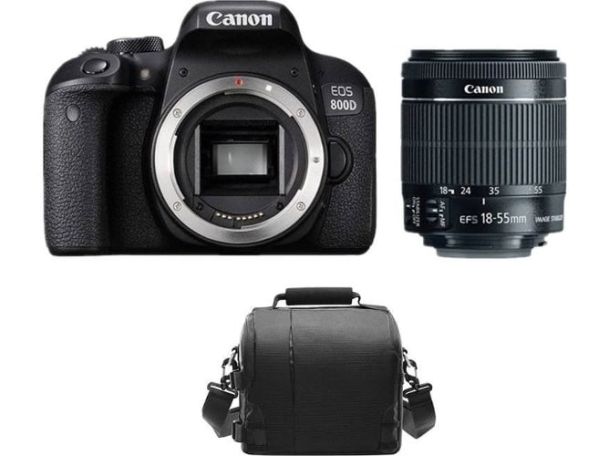Kit Cámara Reflex CANON EOS 800D + EF-S 18-55mm f/3.5-5.6 IS STM + Bolsa