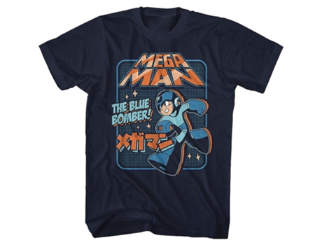 Camiseta ROCKINSTONE Mega Man Bomber Azul Japonesa (XL)