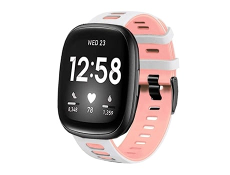 Correa para Fitbit by Google Versa 2 Blanco y Rosa