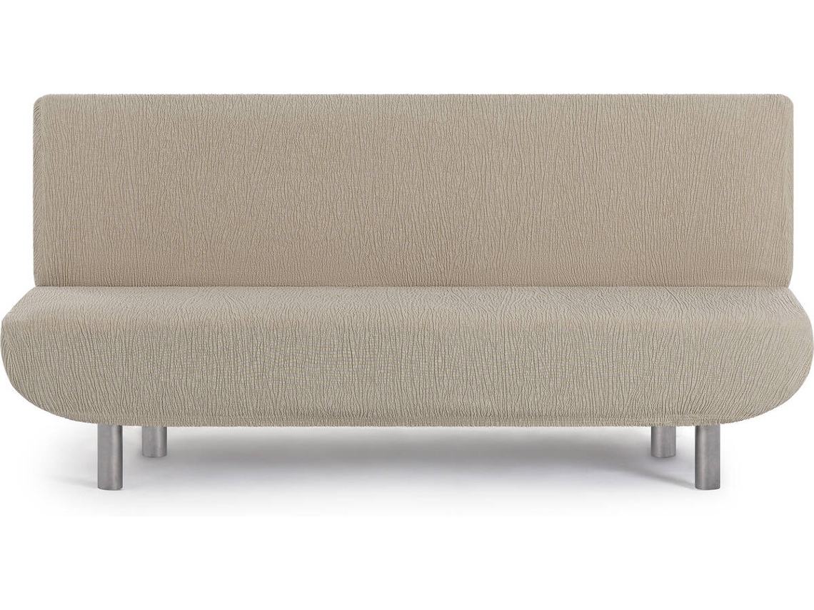 Funda de Sofá Clic Clac 3 Plazas EYSA Premium Troya Tejido Elástico (200 x 140 x 100 cm - Poliéster y Algodón - Visón)