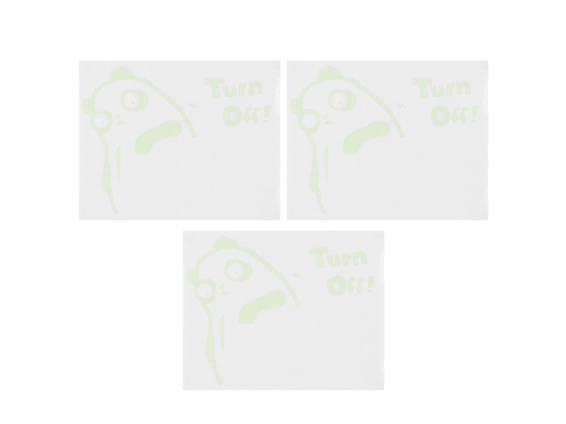 3 Pegatinas Luminosas Decorativas Con Forma De Animalito Para Pared, Ventana O Interruptor (removibles)