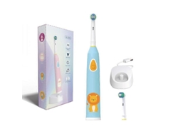 Cepillo de dientes eléctrico recargable para niños con cabezales giratorios y diseño de dibujos animados. Incluye 2 cabezales. Nostalgia88