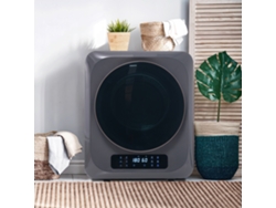 Secadora de ventilador de 3 kg, 850 W, acero inoxidable, 6 programas, protección contra sobrecalentamiento.