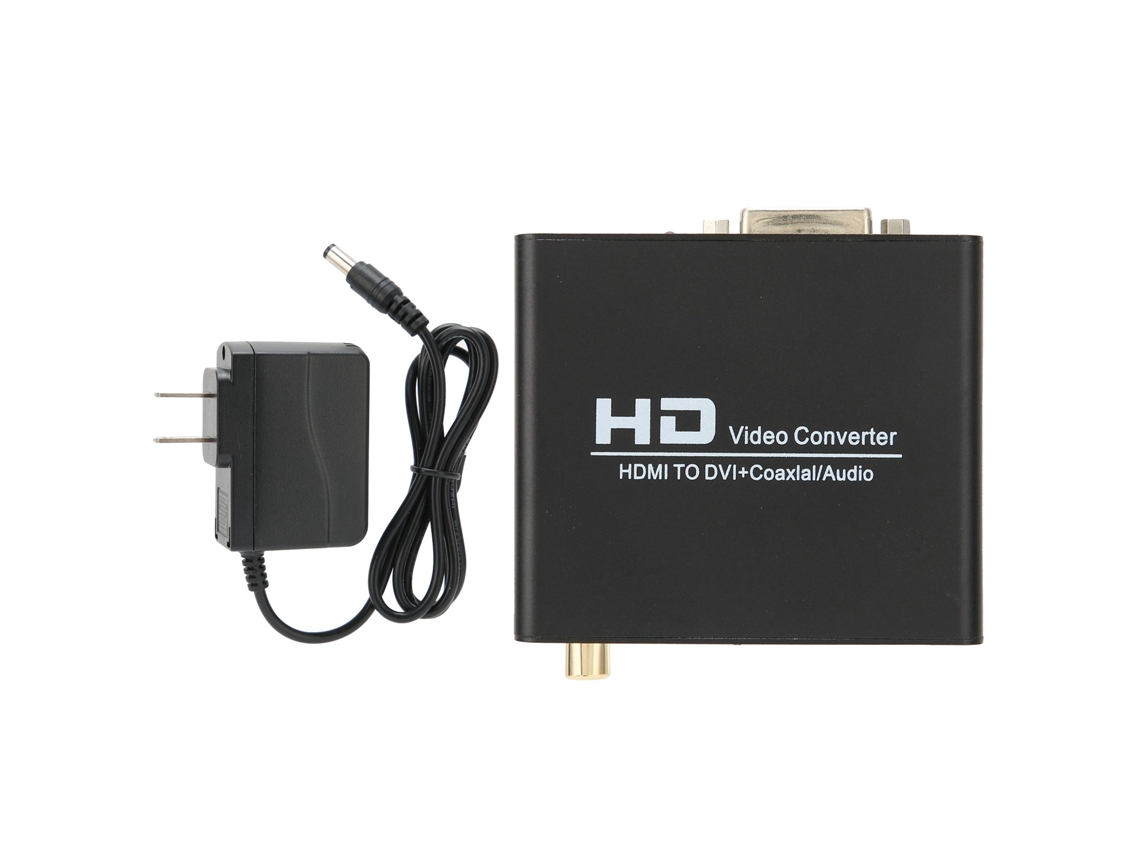 Convertidor Hdmi A Dvi Con Salida De Audio Digital Estéreo Coaxial Y Analógica Para Ps3 100-240v