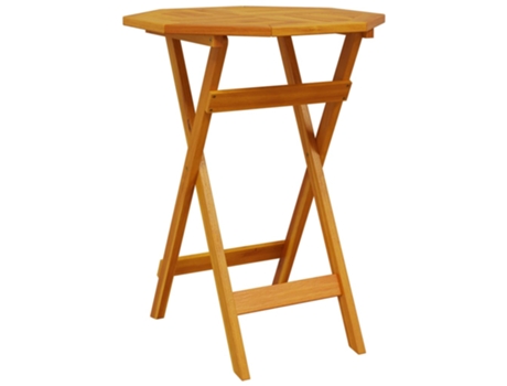 Mesa de jardín plegable madera maciza de acacia VIDAXL (Ø60x75 cm)