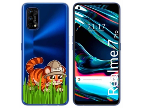 Carcasa Realme 7 Pro TUMUNDOSMARTPHONE Dibujos Transparente Multicolor