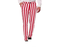 Pantalones De Traje A Rayas Para Hombre Con Bolsillos Funcionales.