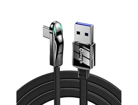 Cable de datos Codo de 90 grados Carga rápida 6A 66W Forma de automóvil deportivo Cable de cargador de sincronización de datos de teléfono USB tipo...