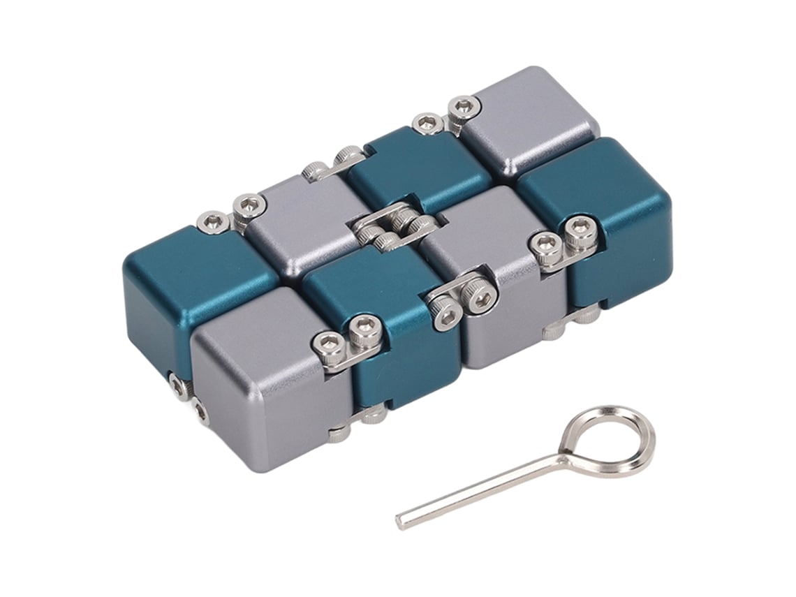 Bj-brinquedo De Alívio De Estresse E Ansiedade Para Adultos Blocos De Virar Sensorial Na Mão Para Tdah Tda Azul Cinza