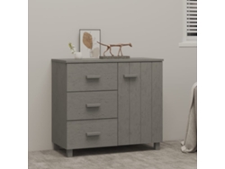 Lovely Home Aparador Hamar 90X40X80 Cm Pino Macizo Gris-Claro