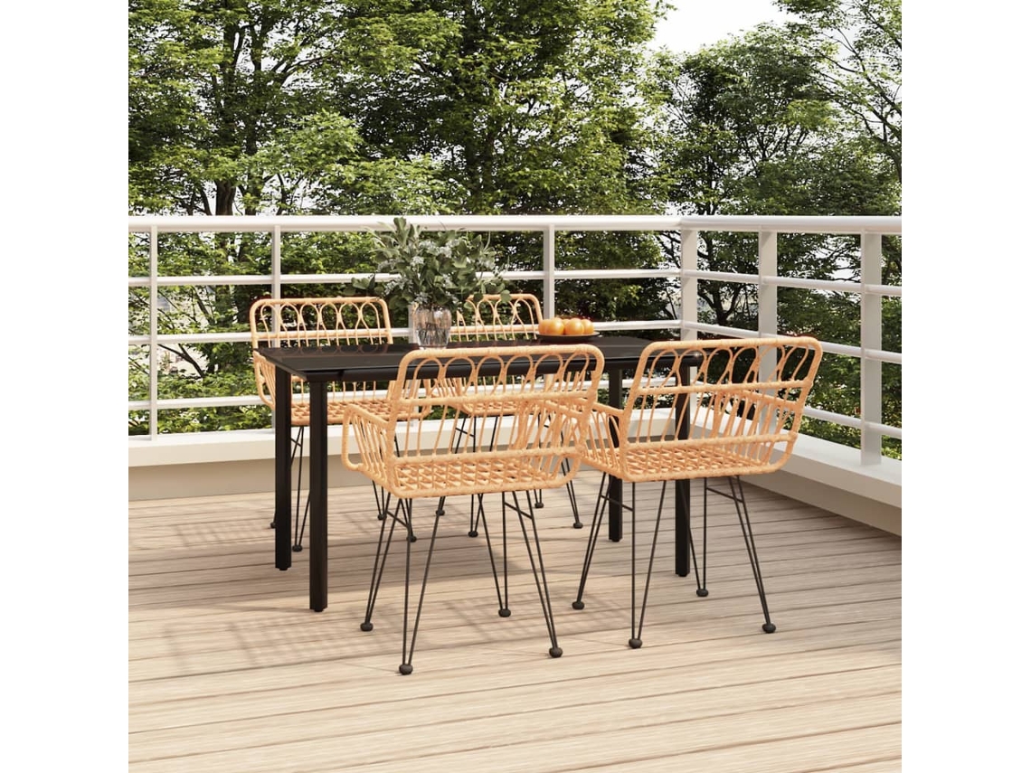 Conjunto 5 Piezas Jantar P/ Jardim Vime Pe Dkd Home Decor