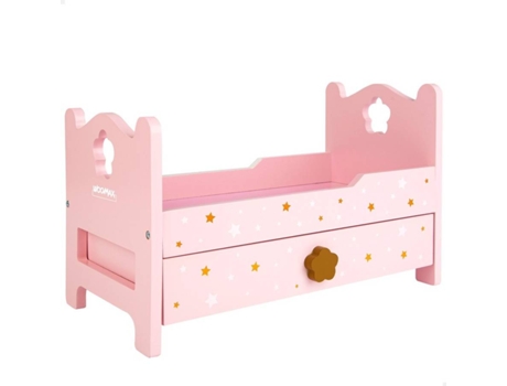 Cuna WOOMAX de madera para muñecas (Edad Mínima: 3 años - 31 x 16 x 20 cm)