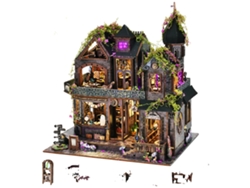 Casa de muñecas modelo, montaje en madera 3D, encantadora decoración para el hogar, Magcastle