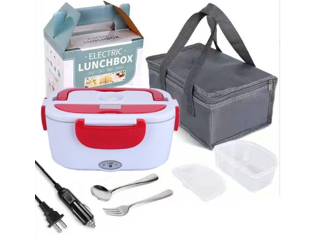 Fiambrera Eléctrica EZII FDH01 40W Bolsas aislantes y vajilla rojo