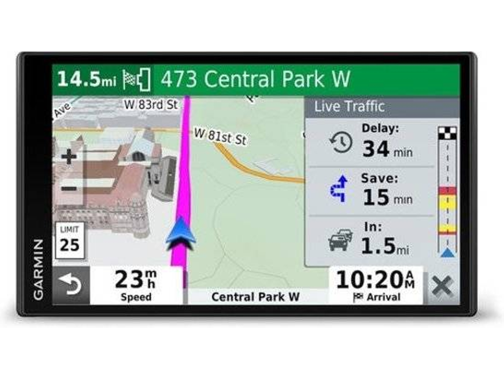 Navegador Gps Garmin drivesmart 65 live traffic mts 695“ toda europa 45 6.95 1h de autonomía 176 cm pantalla 240 5
