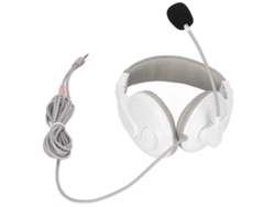 Auriculares para juegos Junli-Somic con micrófono para PC y móvil, color blanco.