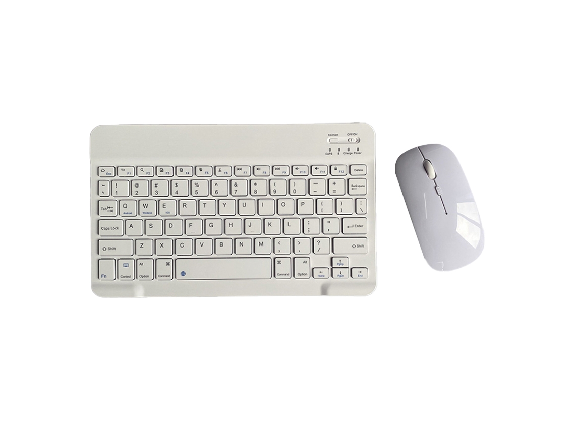 MEOIRUERY Teclado y Ratón Bluetooth Recargables Conjunto Ultrafino Portátil para Android Windows Tablet Móvil iPad iOS
