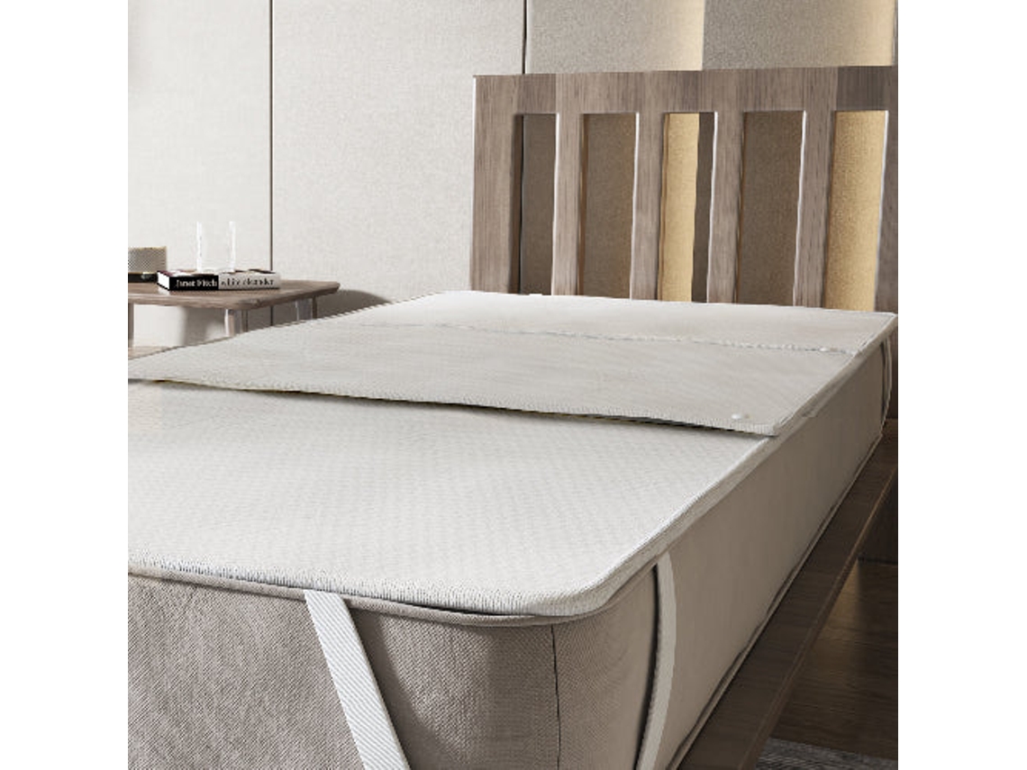 Protector de colchón impermeable The White Stone 120 x 200 cm con sábana desenfundable y lavable | Antiestrés e hipoalergénico