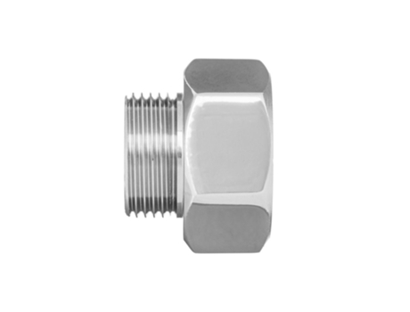 Conexión de Tubo de Reducción Cromada, Reducción de Rosca Hembra x Macho, 3/4 x 1/2 Pulgada
