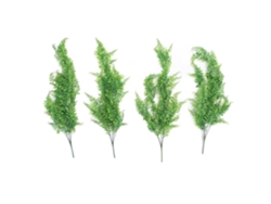 Baok - 4 piezas de plantas colgantes artificiales pequeñas y vivaces para el hogar, la tienda y la oficina - Verde