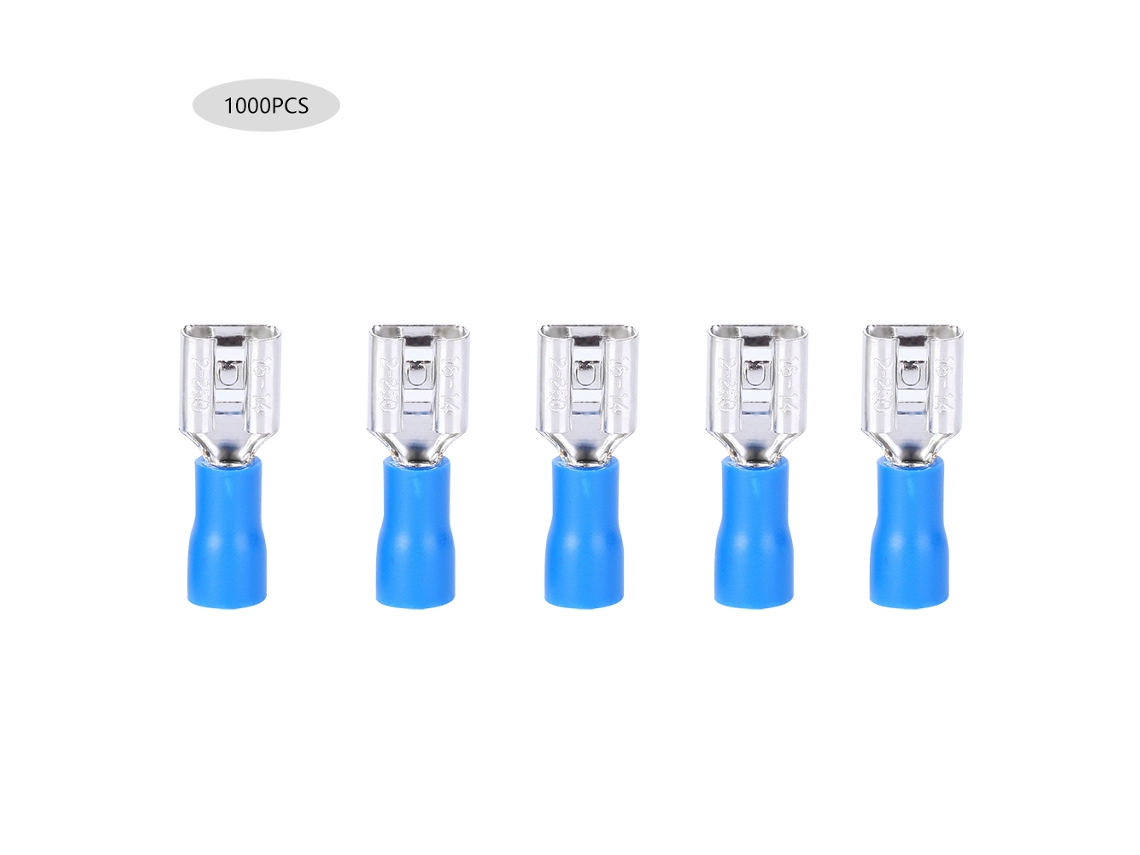 Yncm2026-conector De Cable Fdd2-250 Terminal De Empalme Rápido Latón Azul Accesorios Eléctricos 1000 Piezas
