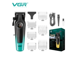 Cortapelos eléctrico con cuerpo degradado y pantalla LCD digital MDUG (verde)