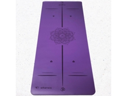 Tapete yoga de caucho e imitación de cuero 5mm mandala, manos secas o húmedas