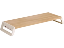 Soporte Para Monitor De Escritorio – Organizador De Estantes De Almacenamiento De Madera